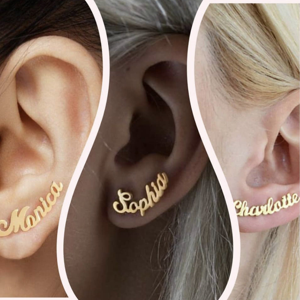 Icon Name earrings